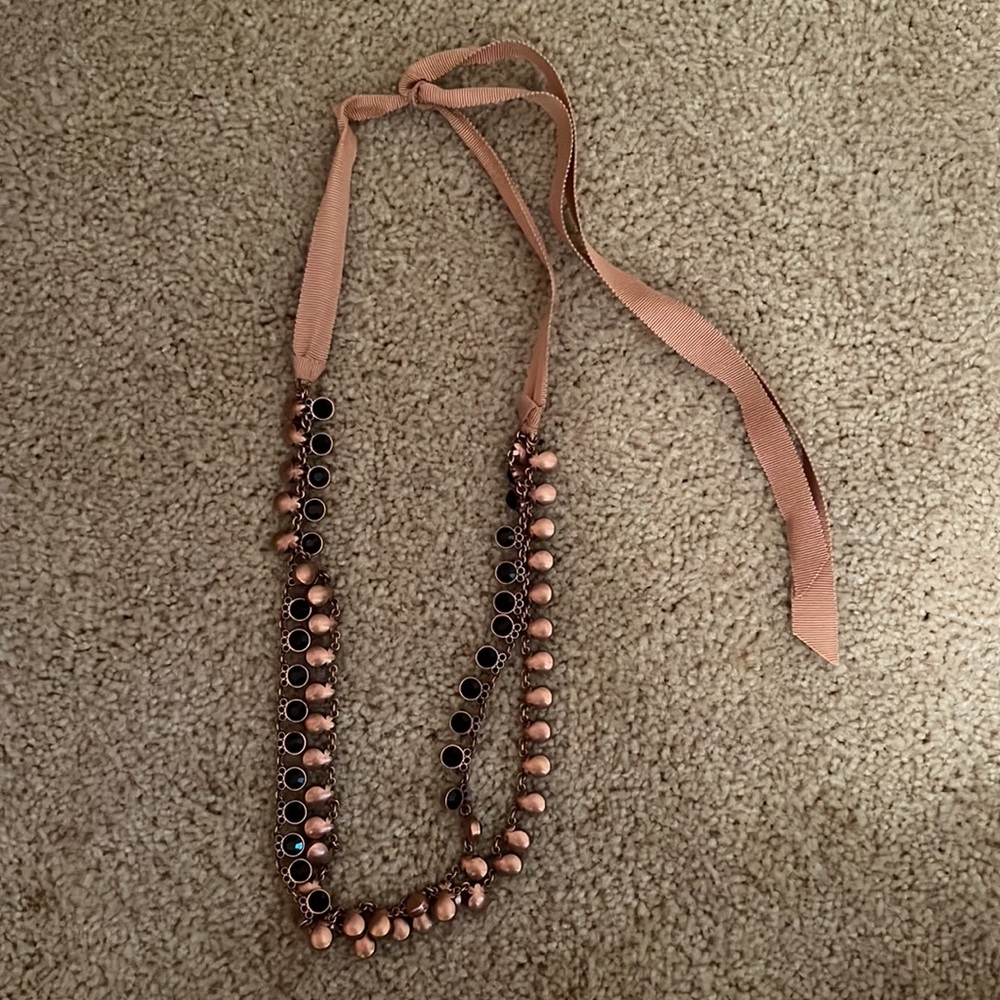 J crew ribbon necklace